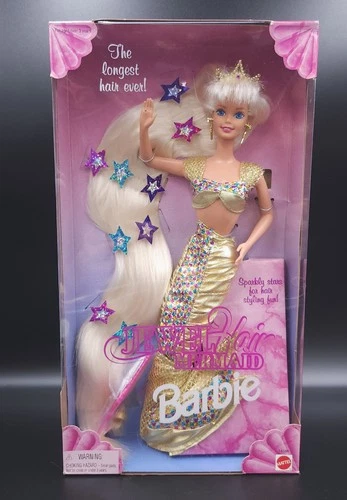 1995 Jewel Hair Mermaid Barbie NRFB Sealed Vintage Mattel (Loose Acc. Inside)