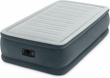 Intex Dura-Beam Comfort-Plush Twin Air Bed Built-in Pump Gray PVC 75x39x18in