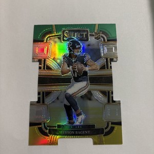 2023 Panini Select #18 Tyson Bagent Green and Yellow Prizms Die Cuts