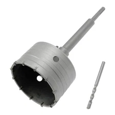 Hordion 4 Inch/ 100mm Concrete Hole Saw SDS Plus Shank Hole Saw Cutter with 2...