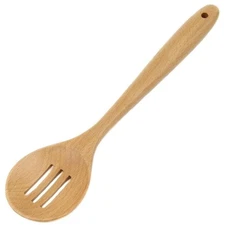 Chef Craft 11.75" Slotted Beechwood Cooking / Mixing Spoon