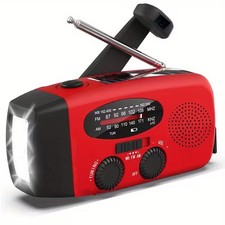 Radio a manovella di emergenza AM FM radio meteo solare USB 2000mAh powerbank lampada LED