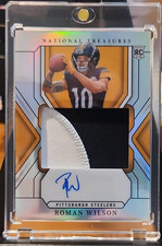 Panini 2024 Roman Wilson #179 Patch Auto Pittsburgh Steelers Football 31/35