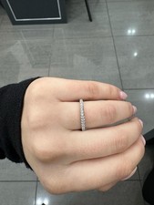 1Ct Round Diamond French Pave Set Full Eternity Ring, White Gold