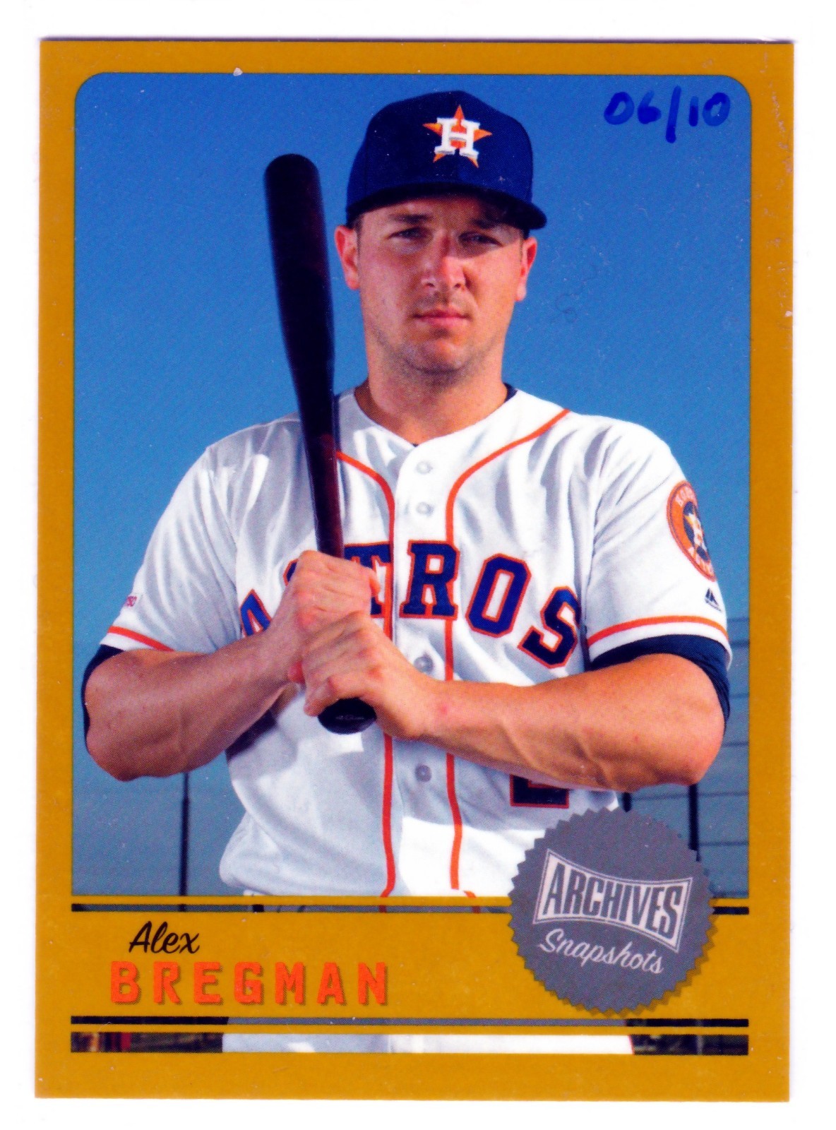2019 Topps Archives Snapshots Gold #ASAB Alex Bregman 06/10