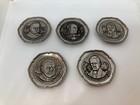 Set Of 5 American Collectors Guild Presidential Pewter Miniature Plates 2" — photo 1
