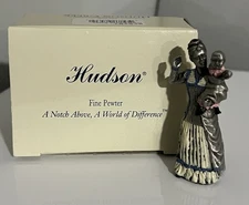 Hudson Creek Fine Pewter Boxed Figurine Martha & Baby Susan Villagers #8401 New