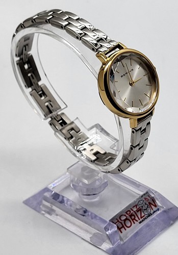Bering Faceted Crystal Two Tone Stainless Steel Ladies Quartz Watch - Picture 2 of 10