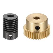 Worm Gear Set 0.5 Module 1:35 Reduction Rate(Gear-4mm Bore, Rod 5mm Bore)
