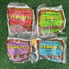 VTG 1989 Peanuts Farmers McDonalds Happy Meal Toys Snoopy Complete Set of 4 NIP