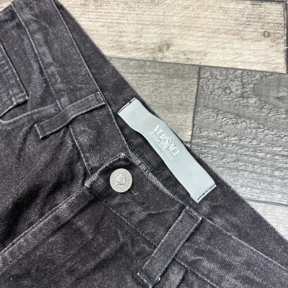 Versace джинсы Couture черный джинсовой ткани джинсы регулярный прямой крой мужской W33 L28 - Изображение 3 из 4