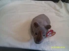 Vtg. Ty Beanie Baby-Spike the Rhinoceros-sty 4060-org tags-DOB 8/13/1996