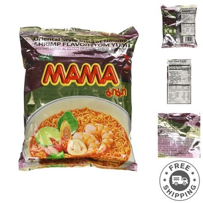 Quick Cooking Tom Yum Shrimp Flavor Instant Ramen Noodles - 10 Pack Anytime Meal
