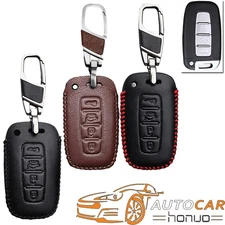 Super Leather Car Smart Key Fob Case Cover For 2011-2015 Hyundai Sonata Elantra