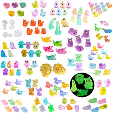 215 Pcs Luminous Mini Resin Animals Various Styles Miniatures Glow in the Dark t