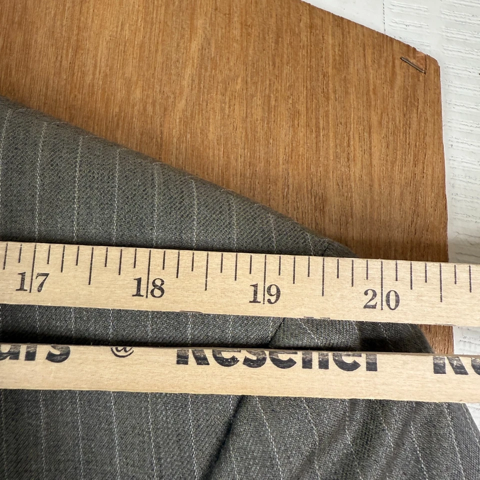 Jones New York Traje Para Hombres 43R Marrón Rayas 3 Botones Lana 3 Piezas Pantalones 38x31 Foto 4 de 4