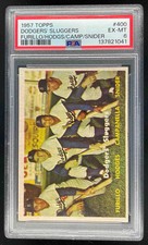 1957 Topps #400 Carl Furillo Gil Hodges Roy Campanella Duke Snider CPC PSA 6