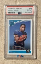 2018 Panini Donruss SAQUON BARKLEY #306 Rookie RC Football Card PSA 10 GEM MINT. rookie card picture