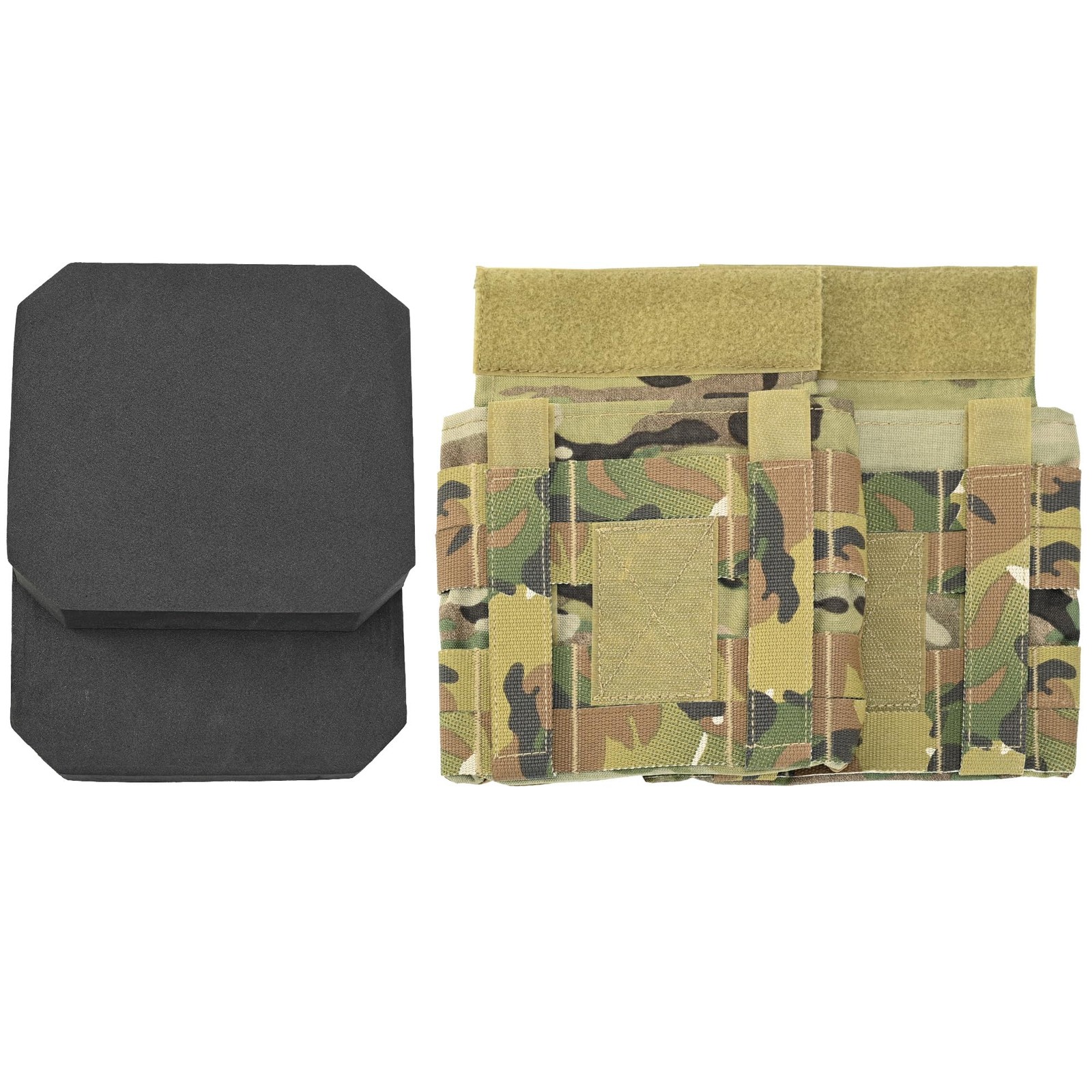 MOLLE Side Plate Pouch Set, Tactical Vest Cumberbund Plate Carrier, Pack of 2