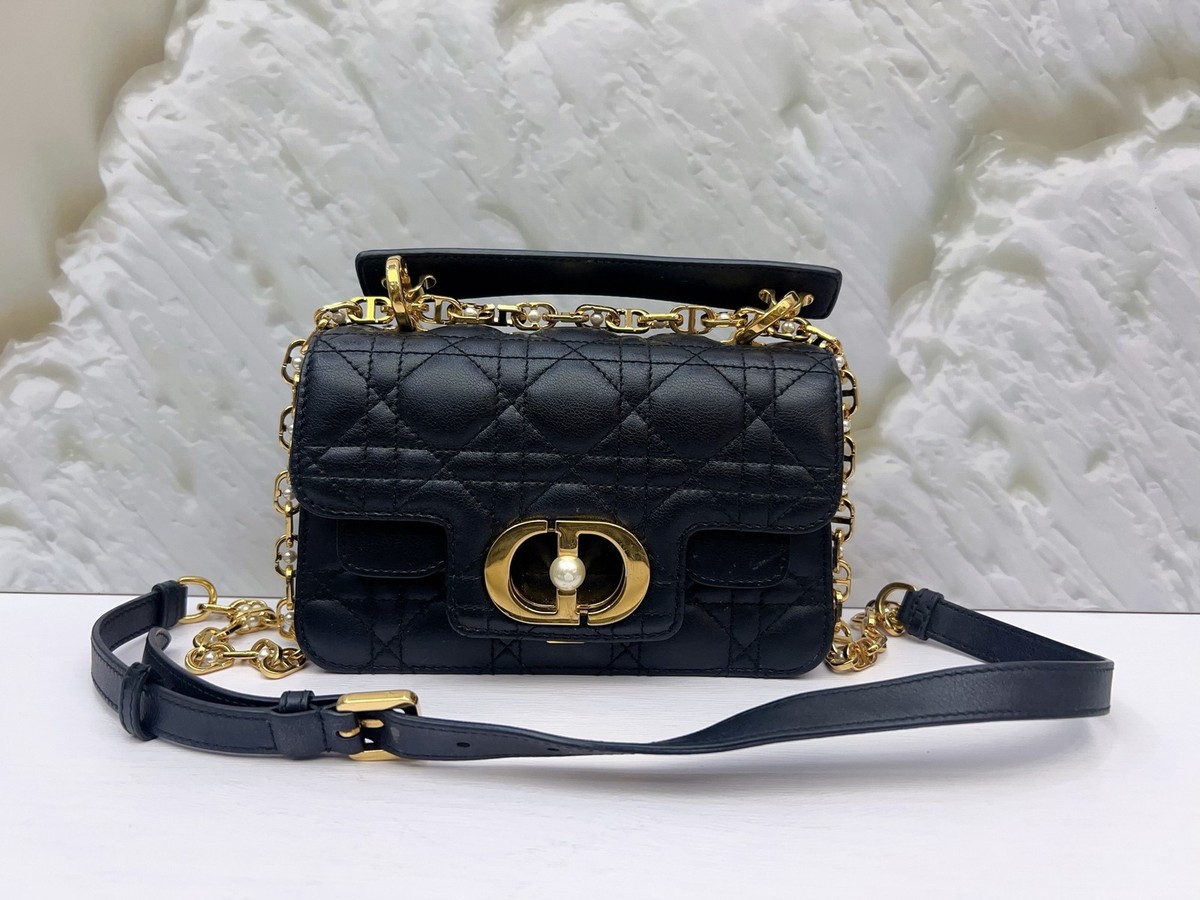 Dior Jolie Small Flap Pearl Chain Shoulder Bag For Women | eBay