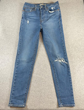 Levi's Womens Size 27 Wedgie Skinny Denim Jeans Button Fly Medium Wash Blue