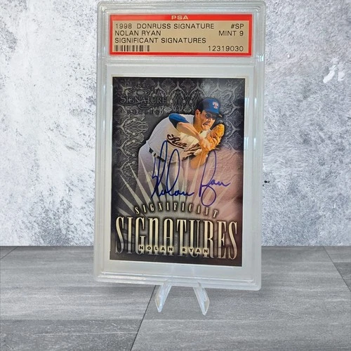 1998 Donruss Significant Signatures Nolan Ryan ON CARD Auto SN: 411/1000 PSA 9