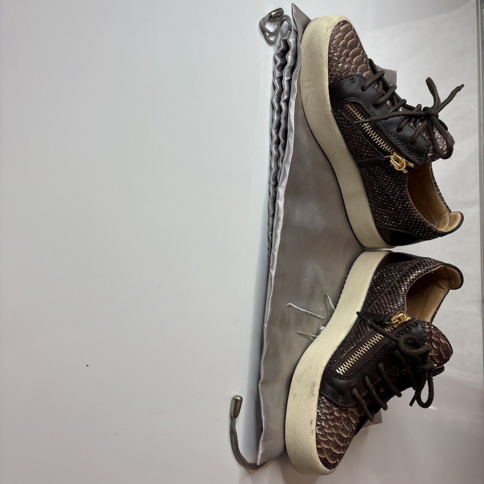 Giuseppe Zanotti GAIL Python Embossed Sneakers Sh… - image 7