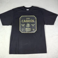 Streetwise 100% CABRON T-Shirt Mens Size XL Black Crew Neck Short Sleeve LA Made