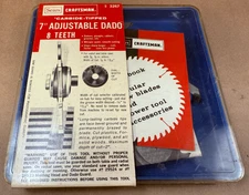 Dado Table Saw Blade Vintage Sears Craftsman Carbide 8 tipped 3267 FREE SHIPPING