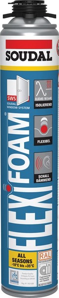 Flexifoam B2 Hochflexibeler Profi Pistolenschaum TüR- Und Fenstermontagen 750Ml-image
