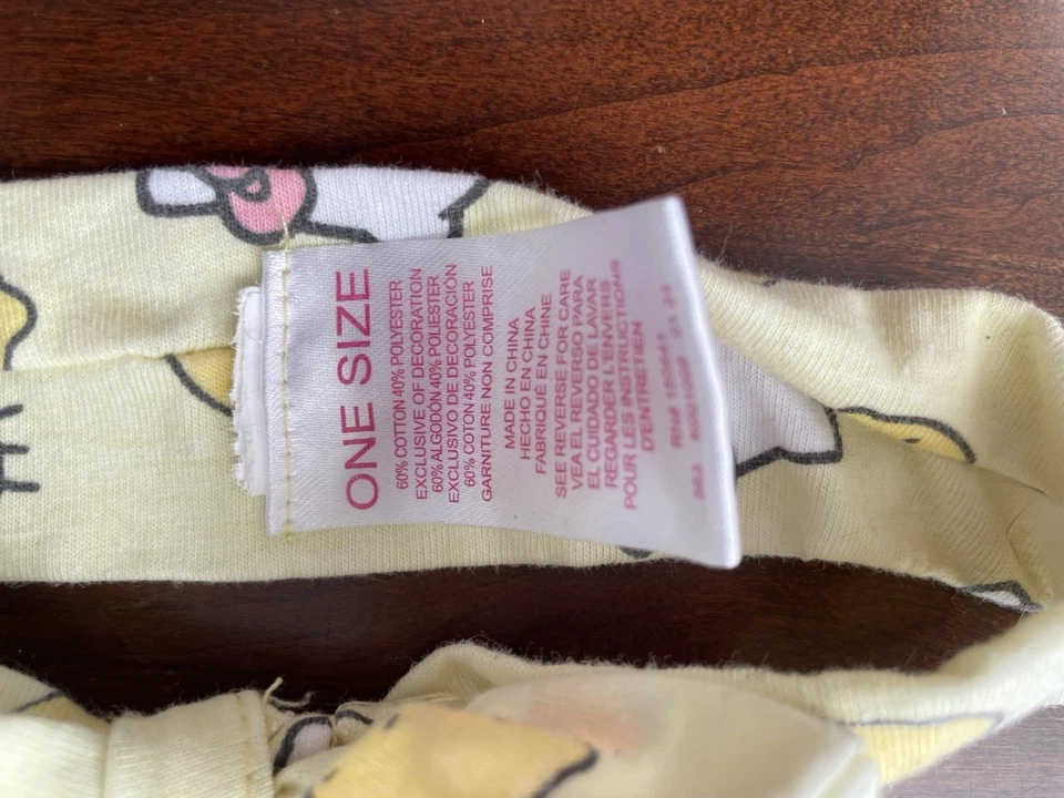 Hello Kitty Baby Girls Lemons Cotton Blend Bow Headband Pastel Yellow One Size - Image 2 of 4