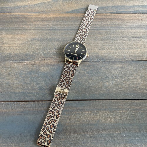 Juicy Couture 1130GPLE Black Dial Animal Print Metal Mesh Band Womens Watch (F8) - Picture 2 of 6