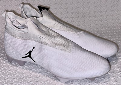 NIKE Jordan Vapor Edge Elite 360 Flyknit White Black TD Football Cleats Mens 16