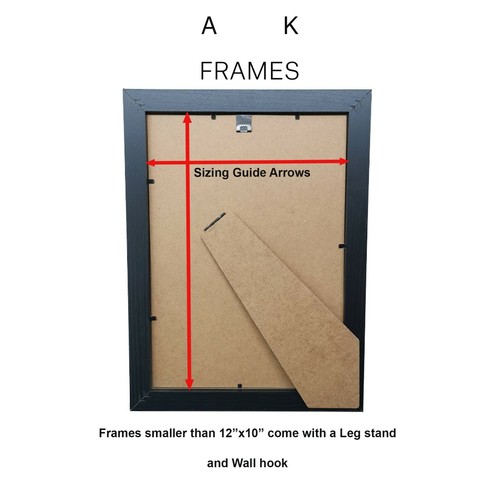 BLACK Picture Frames Square Matt WHITE Photo Poster Frame for Art A1 A2 A3 A4 A5 - Picture 5 of 11