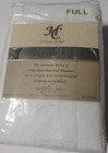 HC Collection Bed Skirt Platinum 1800 Full Size Microfiber Polyester White 54x75