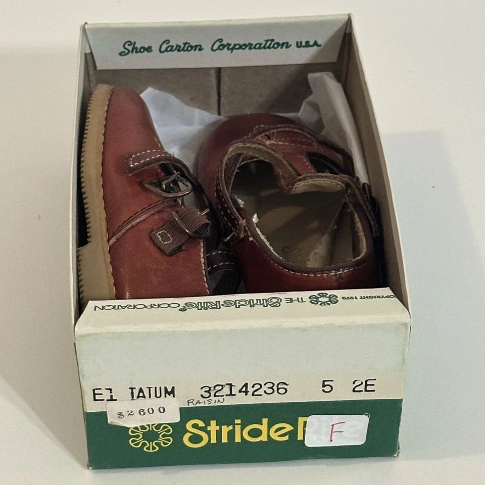 Zapatos de Colección Stride Rite Niñas Talla 2 Tatum Marrón Mary Jane Cuero Ojales NUEVO Foto 4 de 4