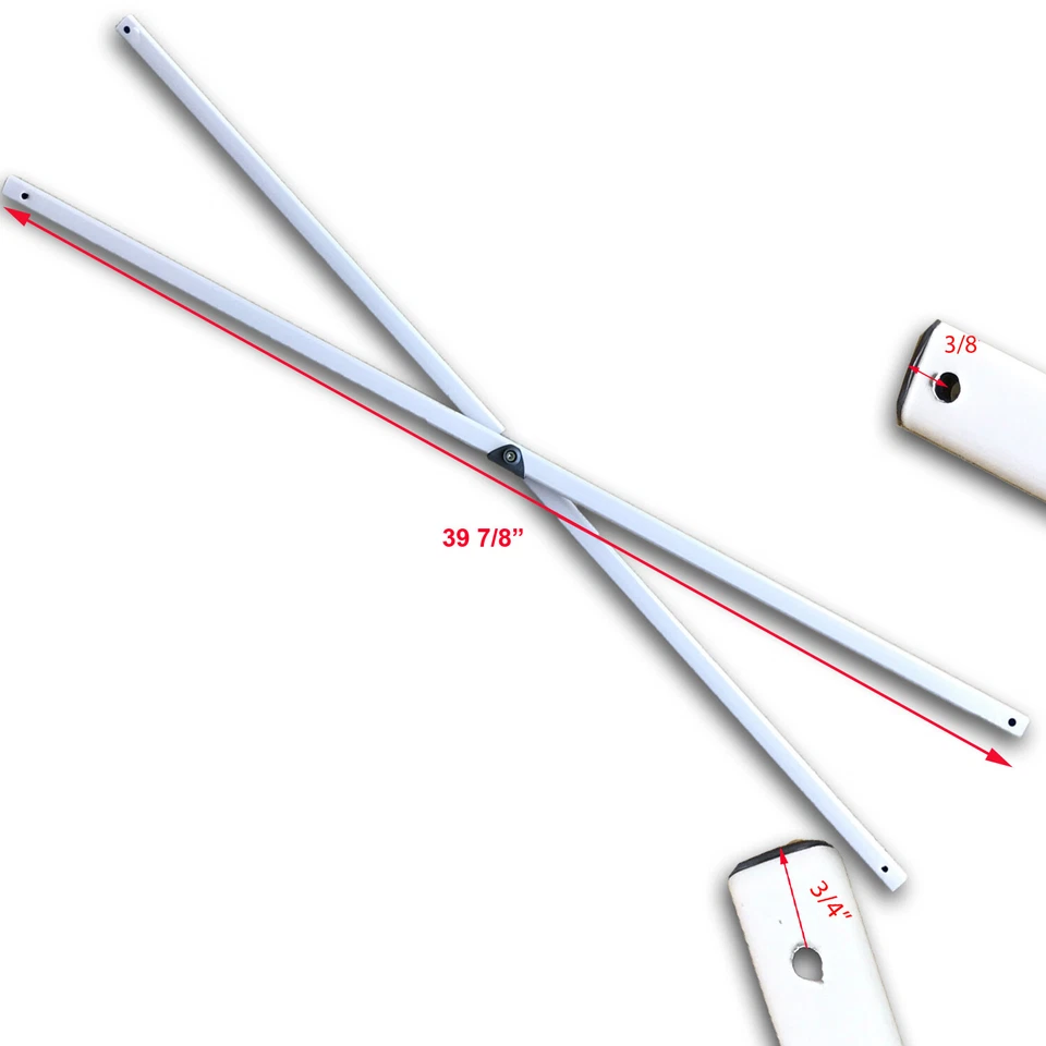 Coleman 12 x 12 Refugio alero instantáneo Toldo 39 7/8" BRAGUERO LATERAL Barras Piezas Foto 2 de 3