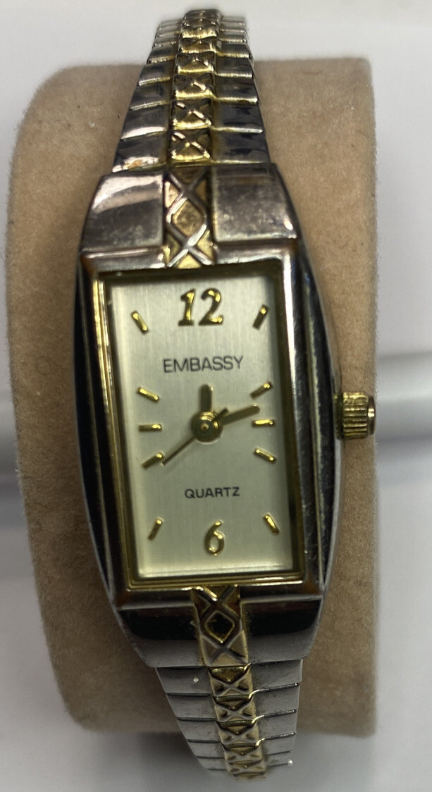 Embassy Watch Women Silver and gold tone rectangular  display picture 2