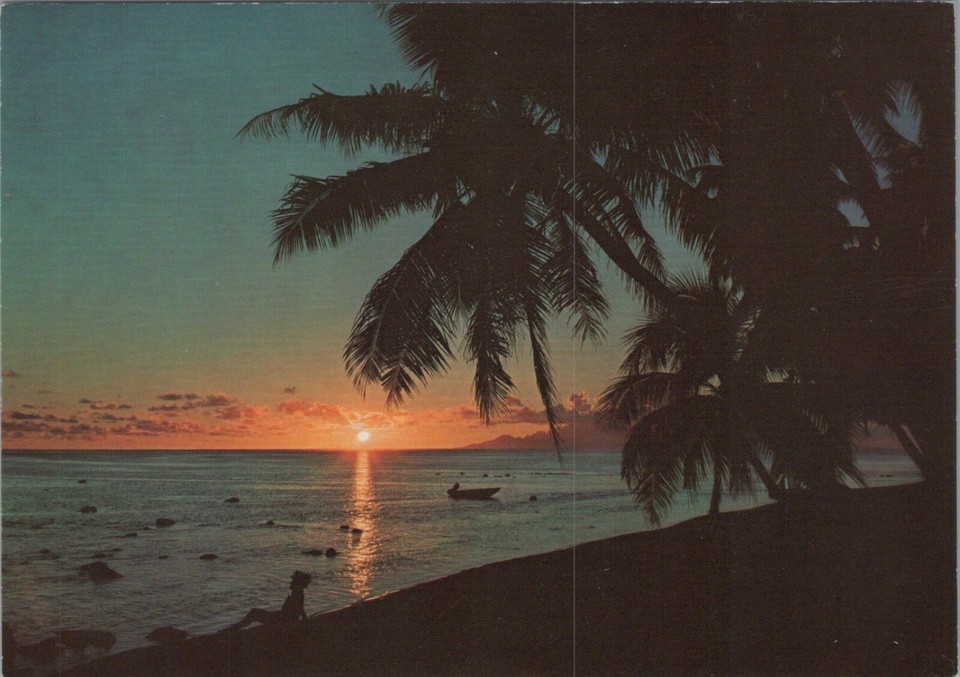 Isla Margarita Puesta De Sol Sunset Venezuela Ocean Chrome Vintage Post