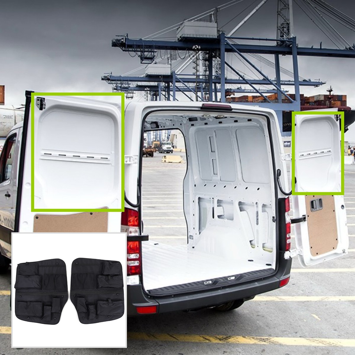 2009-2018 Benz Sprinter Tailgate Window Package Storage Bag 2PCS