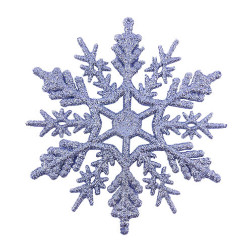 Fiocchi di Neve Luminosi 10 cm 24 Pezzi Fiocchi di Neve Invernali Decorazione Fiocchi di Neve per K - Foto 13 di 15