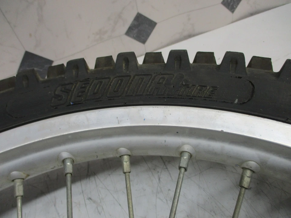 Kawasaki kx250 kx 250 1993 93 Front wheel rim tire 80/100-21 - Image 4 of 4