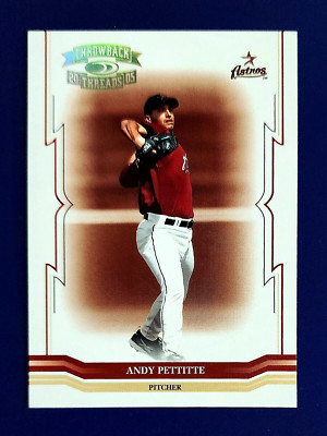 Andy Pettitte 2005 Donruss Throwback Threads #137 GOLD HOLO FOIL SSP #'d /100