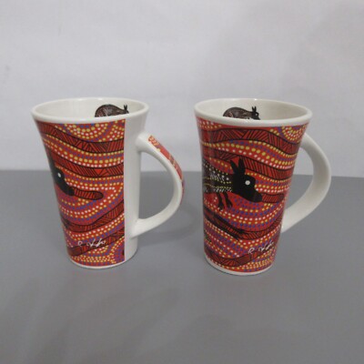 2Set Waligura Gurruhman Kangaroo Coffee Mug Aboriginal Artist Robert Appo  Signed | eBay