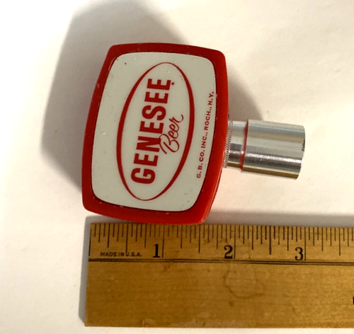 Vintage Genesee Beer Tap Handle (red/white) (E2) - Picture 2 of 5