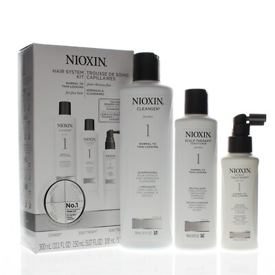 Nioxin Hair System Kit 1 Cleanser 10Oz , Therapy 5Oz And Treatment 3.3Oz (Small)