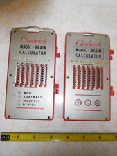 2 Vintage Versions of Chadwick Magic Brain Calculator