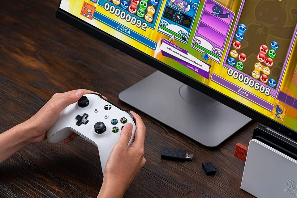 Adaptador USB sem fio 8Bitdo para Switch, Windows, Mac e Raspberry Pi - Marrom - Imagem 3 de 4