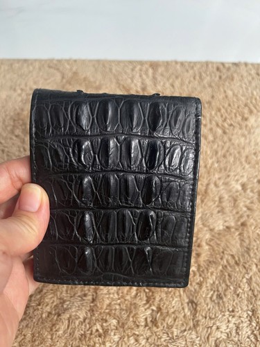 Genuine Leather Skin Men's bifold wallet, Double Side Handmade Wallet - Picture 13 of 16