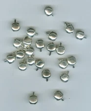 80 SILVER Pinched silver dancing bells  #FPS-1003  Free S&H